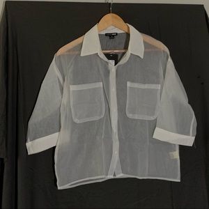 sheer fashion nova button-up